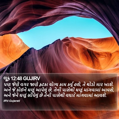 લૂક 12:48 GUJIRV Bible Verse Image