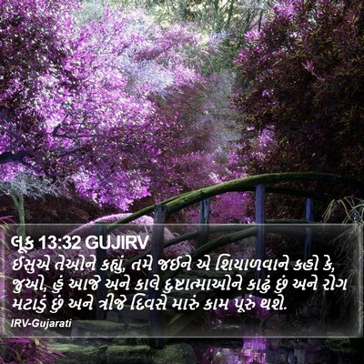 લૂક 13:32 GUJIRV Bible Verse Image