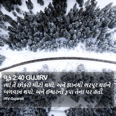 લૂક 2:40 GUJIRV Bible Verse Image