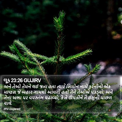 લૂક 23:26 GUJIRV Bible Verse Image