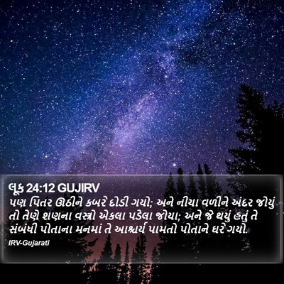 લૂક 24:12 GUJIRV Bible Verse Image