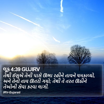 લૂક 4:39 GUJIRV Bible Verse Image