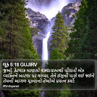 લૂક 5:18 GUJIRV Bible Verse Image