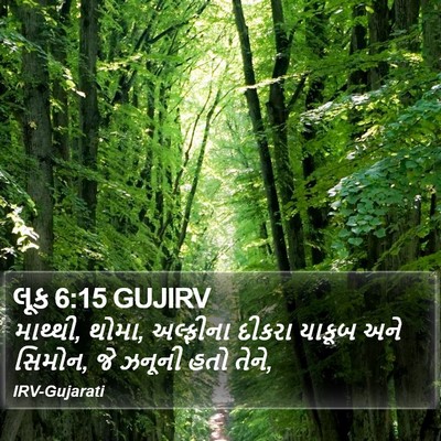 લૂક 6:15 GUJIRV Bible Verse Image