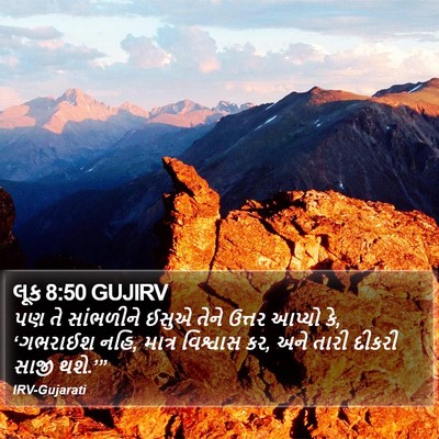 લૂક 8:50 GUJIRV Bible Verse Image