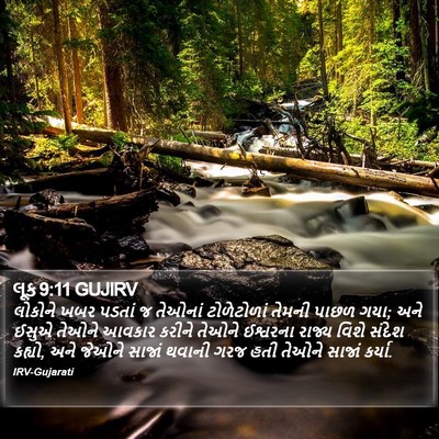 લૂક 9:11 GUJIRV Bible Verse Image