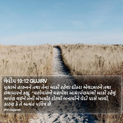 લેવીય 10:12 GUJIRV Bible Verse Image