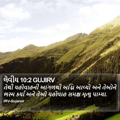 લેવીય 10:2 GUJIRV Bible Verse Image