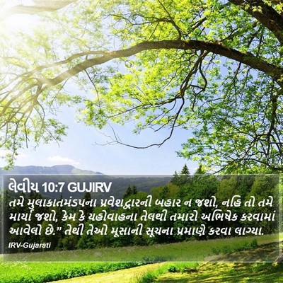 લેવીય 10:7 GUJIRV Bible Verse Image