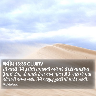 લેવીય 13:36 GUJIRV Bible Verse Image