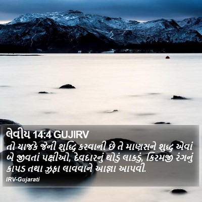 લેવીય 14:4 GUJIRV Bible Verse Image