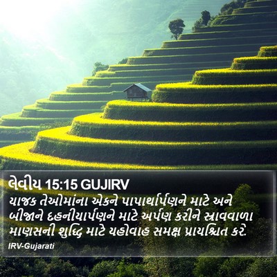 લેવીય 15:15 GUJIRV Bible Verse Image
