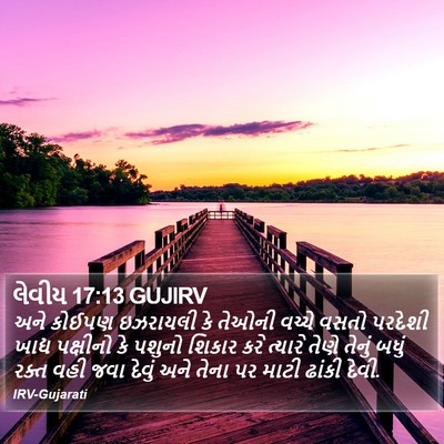 લેવીય 17:13 GUJIRV Bible Verse Image