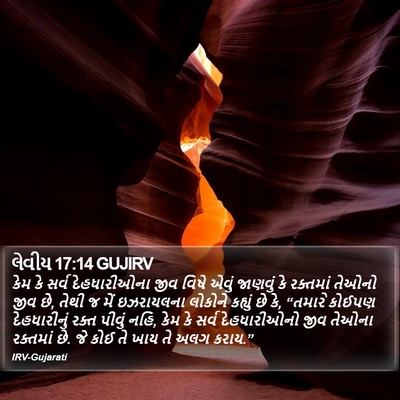 લેવીય 17:14 GUJIRV Bible Verse Image