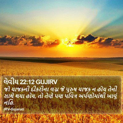 લેવીય 22:12 GUJIRV Bible Verse Image