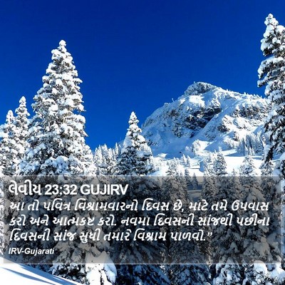 લેવીય 23:32 GUJIRV Bible Verse Image