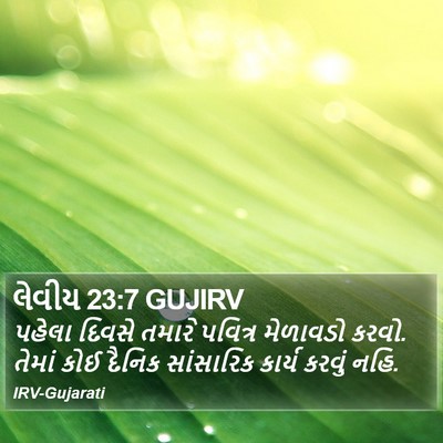 લેવીય 23:7 GUJIRV Bible Verse Image