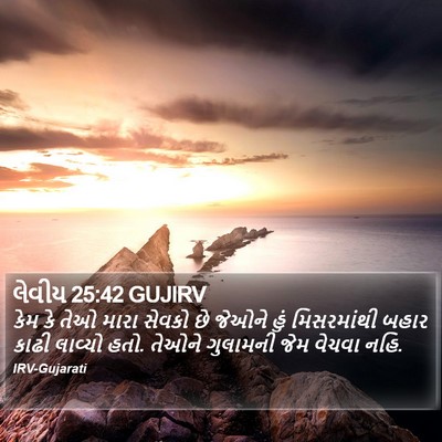 લેવીય 25:42 GUJIRV Bible Verse Image