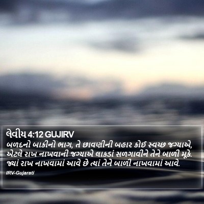 લેવીય 4:12 GUJIRV Bible Verse Image