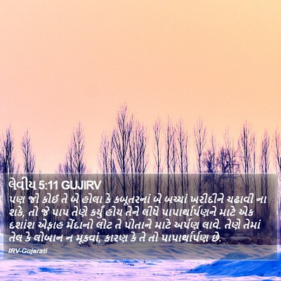 લેવીય 5:11 GUJIRV Bible Verse Image