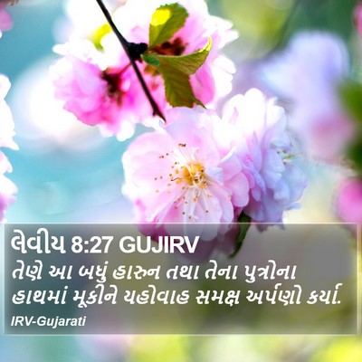 લેવીય 8:27 GUJIRV Bible Verse Image