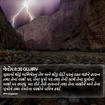 લેવીય 8:30 GUJIRV Bible Verse Image