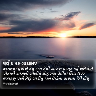 લેવીય 9:9 GUJIRV Bible Verse Image