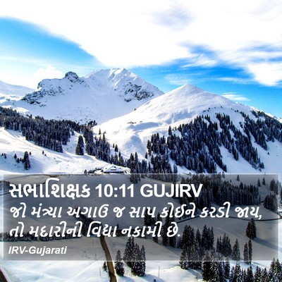 સભાશિક્ષક 10:11 GUJIRV Bible Verse Image