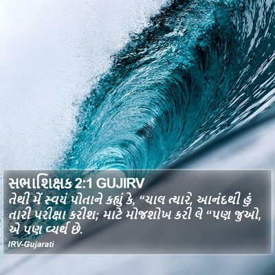 સભાશિક્ષક 2:1 GUJIRV Bible Verse Image