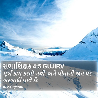 સભાશિક્ષક 4:5 GUJIRV Bible Verse Image