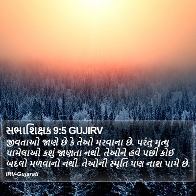 સભાશિક્ષક 9:5 GUJIRV Bible Verse Image