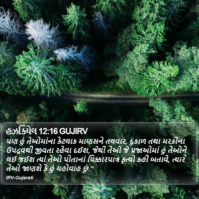 હઝકિયેલ 12:16 GUJIRV Bible Verse Image