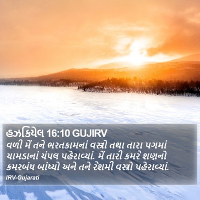 હઝકિયેલ 16:10 GUJIRV Bible Verse Image