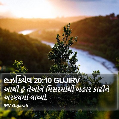 હઝકિયેલ 20:10 GUJIRV Bible Verse Image