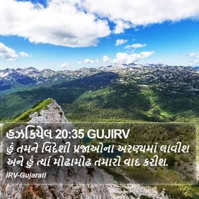 હઝકિયેલ 20:35 GUJIRV Bible Verse Image