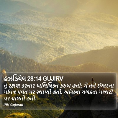 હઝકિયેલ 28:14 GUJIRV Bible Verse Image