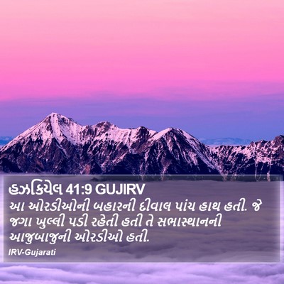 હઝકિયેલ 41:9 GUJIRV Bible Verse Image