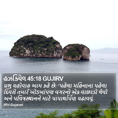 હઝકિયેલ 45:18 GUJIRV Bible Verse Image