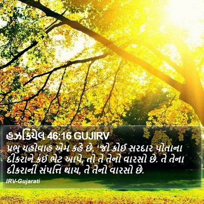 હઝકિયેલ 46:16 GUJIRV Bible Verse Image