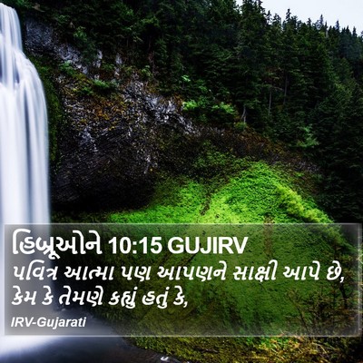 હિબ્રૂઓને 10:15 GUJIRV Bible Verse Image