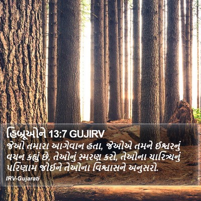 હિબ્રૂઓને 13:7 GUJIRV Bible Verse Image