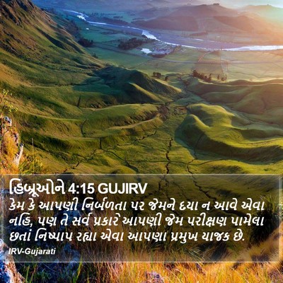 હિબ્રૂઓને 4:15 GUJIRV Bible Verse Image