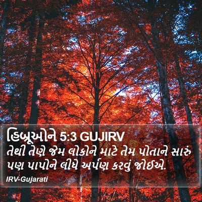 હિબ્રૂઓને 5:3 GUJIRV Bible Verse Image