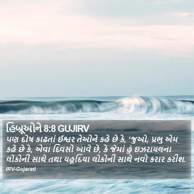 હિબ્રૂઓને 8:8 GUJIRV Bible Verse Image