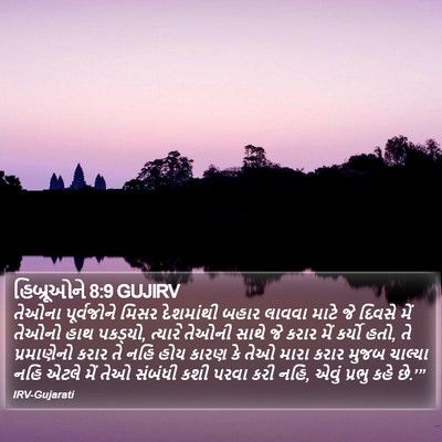 હિબ્રૂઓને 8:9 GUJIRV Bible Verse Image