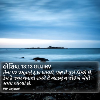 હોશિયા 13:13 GUJIRV Bible Verse Image