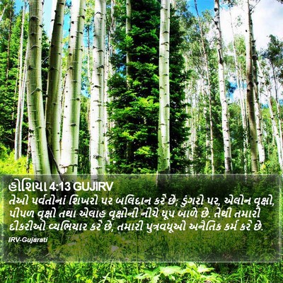 હોશિયા 4:13 GUJIRV Bible Verse Image