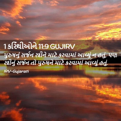 Picture 02 - 1 કરિંથીઓને 11:9 GUJIRV - પુરુષનું સર્જન - Bible Verse Picture