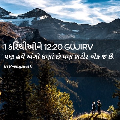 Picture 02 - 1 કરિંથીઓને 12:20 GUJIRV - પણ હવે અંગો ઘણાં છે - Bible Verse Picture