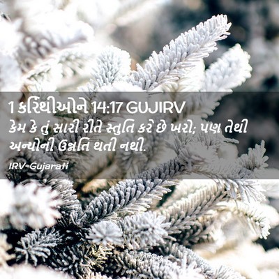 Picture 02 - 1 કરિંથીઓને 14:17 GUJIRV - કેમ કે તું સારી - Bible Verse Picture